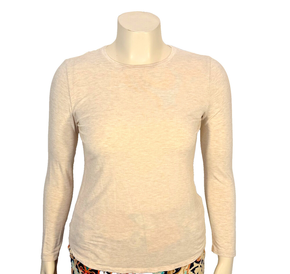 Old Navy Long Sleeve Tee Shirt Women's S Oatmeal White